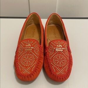 COACH Alana Suede Studded Loafers – Size EU 35 (US 5)